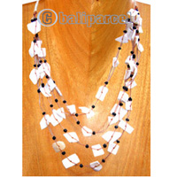 Necklaces, Handmade From Stone And Catton String.