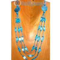 Necklaces, Handmade From Glassbead And Shell.