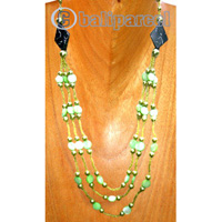 Necklaces, Handmade From Glassbead And Shell.