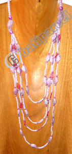 Necklaces, Handmade From Glassbead And Shell.