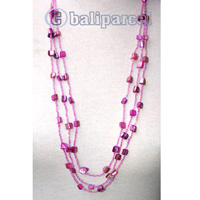 Necklaces, Handmade From Glassbead And Shell.