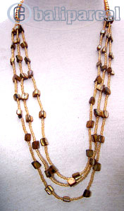 Necklaces, Handmade From Glassbead And Shell.