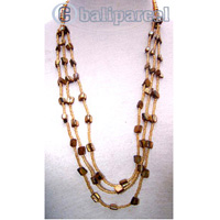 Necklaces, Handmade From Glassbead And Shell.