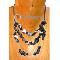 Necklaces, Handmade From Shell, Resin, Metal And Cotton String.