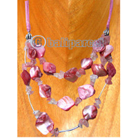Necklaces, Handmade From Shell, Resin, Metal And Cotton String.
