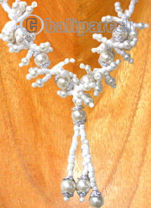 Necklaces, Handmade From Pearl And Shell.