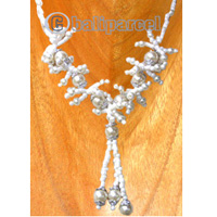 Necklaces, Handmade From Pearl And Shell.