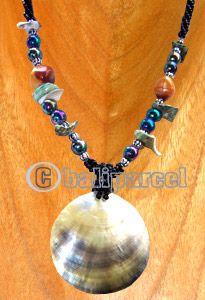 Necklaces, Handmade From Shell, Resin, Glass Beads And Cotton String