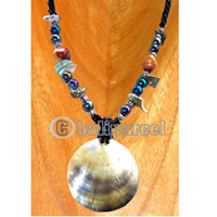 Necklaces, Handmade From Shell, Resin, Glass Beads And Cotton String