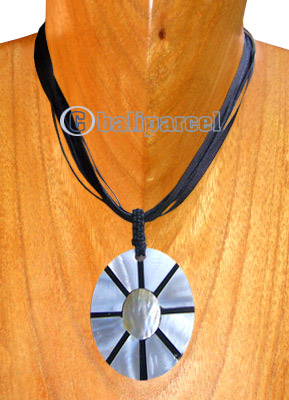 Necklaces, Handmade From Shell And Cotton String