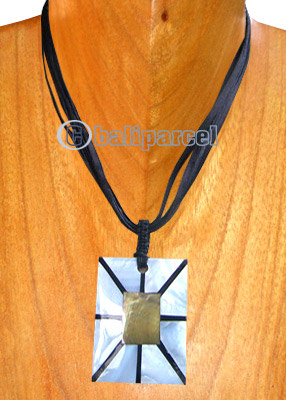 Necklaces, Handmade From Shell And Cotton String