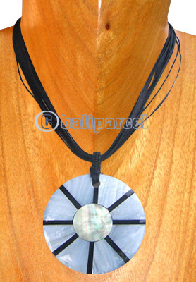 Necklaces, Handmade From Shell And Cotton String