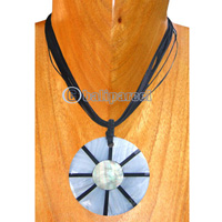 Necklaces, Handmade From Shell And Cotton String