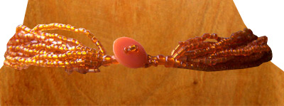 Necklaces, Handmade From Glassbead And Shell.