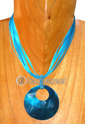 Necklaces, Handmade From Shell And Cotton String