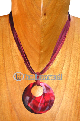 Necklaces, Handmade From Shell And Cotton String