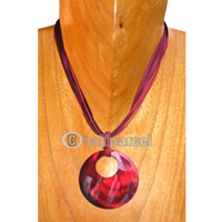 Necklaces, Handmade From Shell And Cotton String