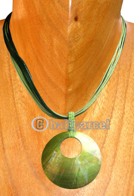 Necklaces, Handmade From Shell And Cotton String