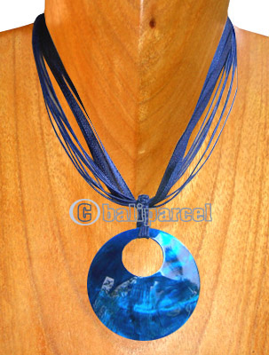 Necklaces, Handmade From Shell And Cotton String