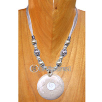 Necklaces, Handmade From Glass Beads, Stone Inlaid With Shiva Eye