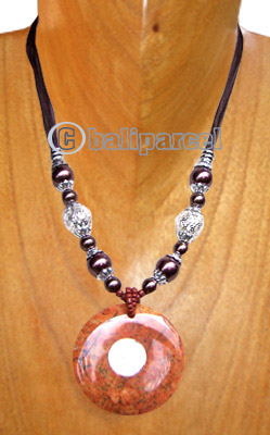 Necklaces, Handmade From Glass Beads, Stone Inlaid With Shiva Eye