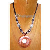 Necklaces, Handmade From Glass Beads, Stone Inlaid With Shiva Eye