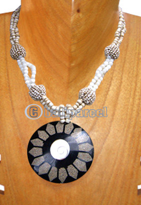 Necklaces, Handmade From Glass Beads, Stone Inlaid With Shiva Eye