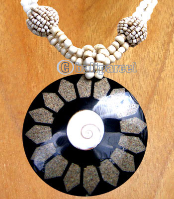 Necklaces, Handmade From Glass Beads, Stone Inlaid With Shiva Eye