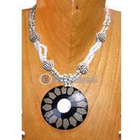 Necklaces, Handmade From Glass Beads, Stone Inlaid With Shiva Eye