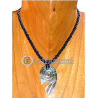 Necklaces, Handmade From Resin Inlaid With Shell And Glass Beads.