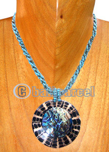 Necklaces, Handmade From Resin Inlaid With Shell And Glass Beads.