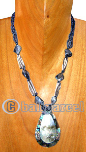 Necklaces, Handmade From Resin Inlaid With Shell And Glass Beads.