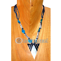 Necklaces, Handmade From Resin Inlaid With Shell And Glass Beads.