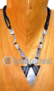Necklaces, Handmade From Resin Inlaid With Shell And Glass Beads.
