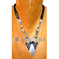 Necklaces, Handmade From Resin Inlaid With Shell And Glass Beads.