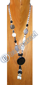 Necklaces, Handmade From Resin And Glassbead.