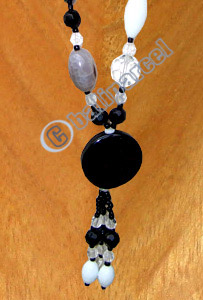 Necklaces, Handmade From Resin And Glassbead.