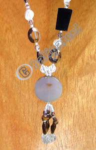 Necklaces, Handmade From Resin And Glassbead.