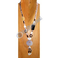 Necklaces, Handmade From Resin And Glassbead.