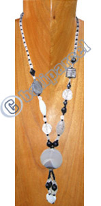 Necklaces, Handmade From Resin And Glassbead.