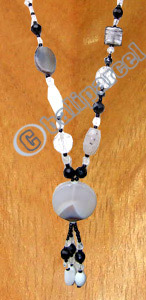 Necklaces, Handmade From Resin And Glassbead.