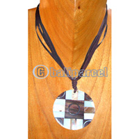 Necklaces, Handmade From Resin Inlaid With Shell.