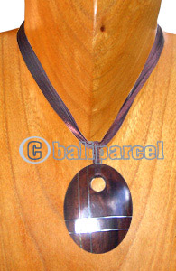 Necklaces, Handmade From Resin Inlaid With Shell.