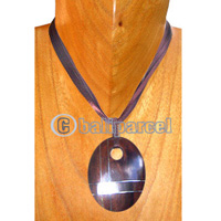 Necklaces, Handmade From Resin Inlaid With Shell.
