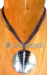 Necklaces, Handmade From Resin Inlaid With Shell.
