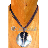 Necklaces, Handmade From Resin Inlaid With Shell.