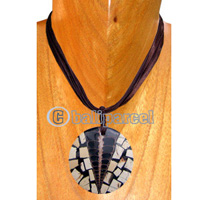 Necklaces, Handmade From Resin Inlaid With Shell.