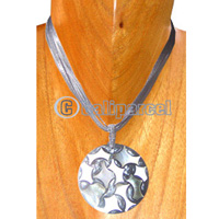 Necklaces, Handmade From Resin Inlaid With Shell.