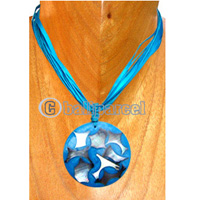 Necklaces, Handmade From Resin Inlaid With Shell.