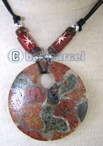 Necklaces, Handmade From Bone And Stone.